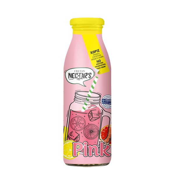 Pink Λεμονάδα 300ml Cretan Nectar